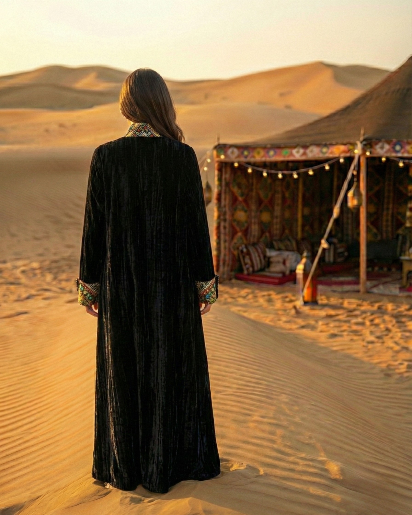 Obsidian Nomad Velvet Abaya