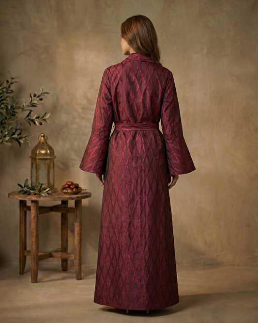 Crimson Dynasty Abaya