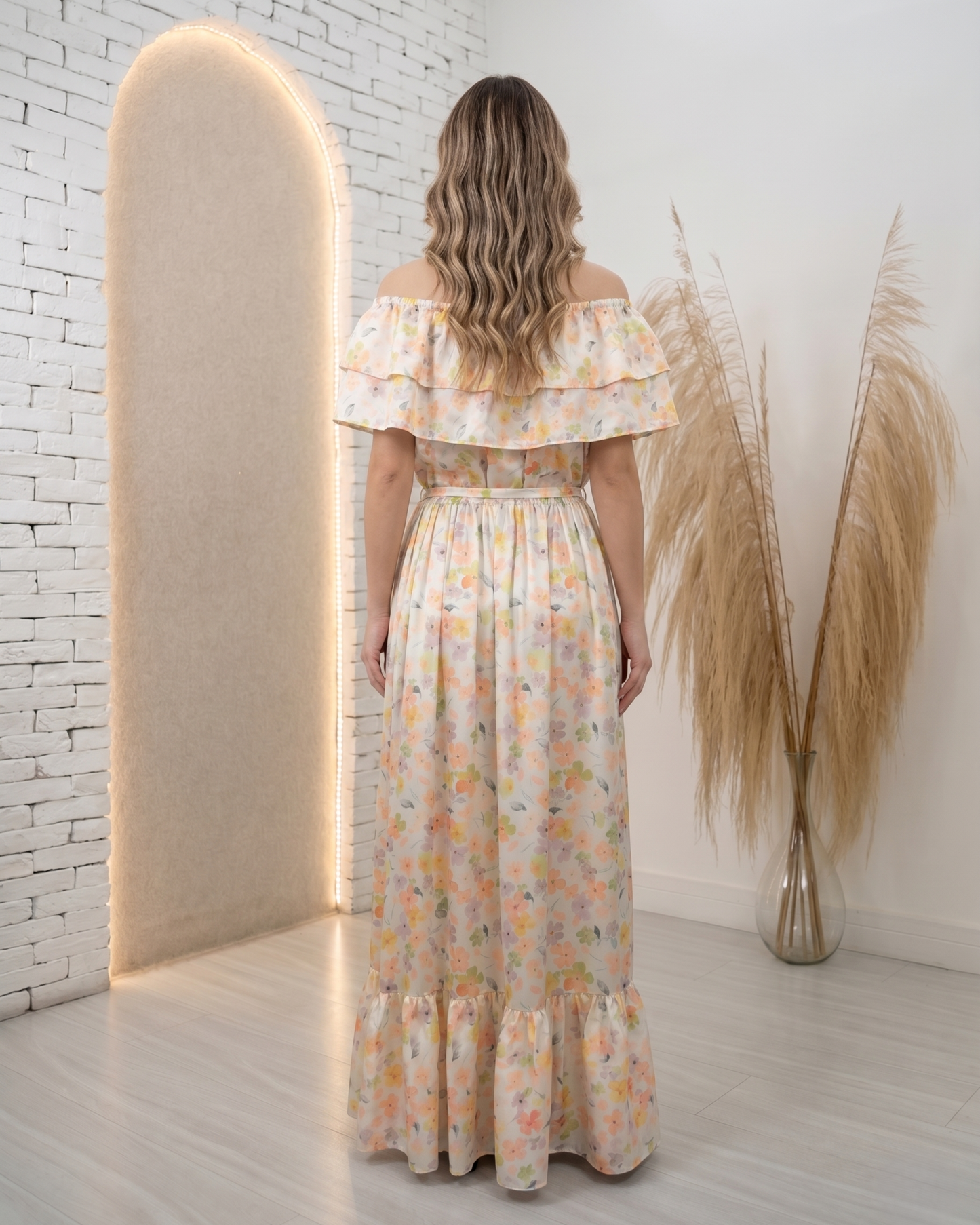 Floral Off-Shoulder Maxi Dress