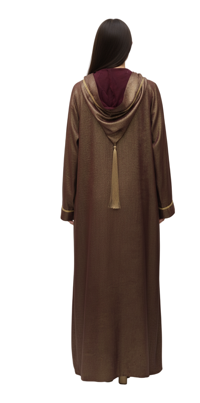 Burgundy Elegance Abaya