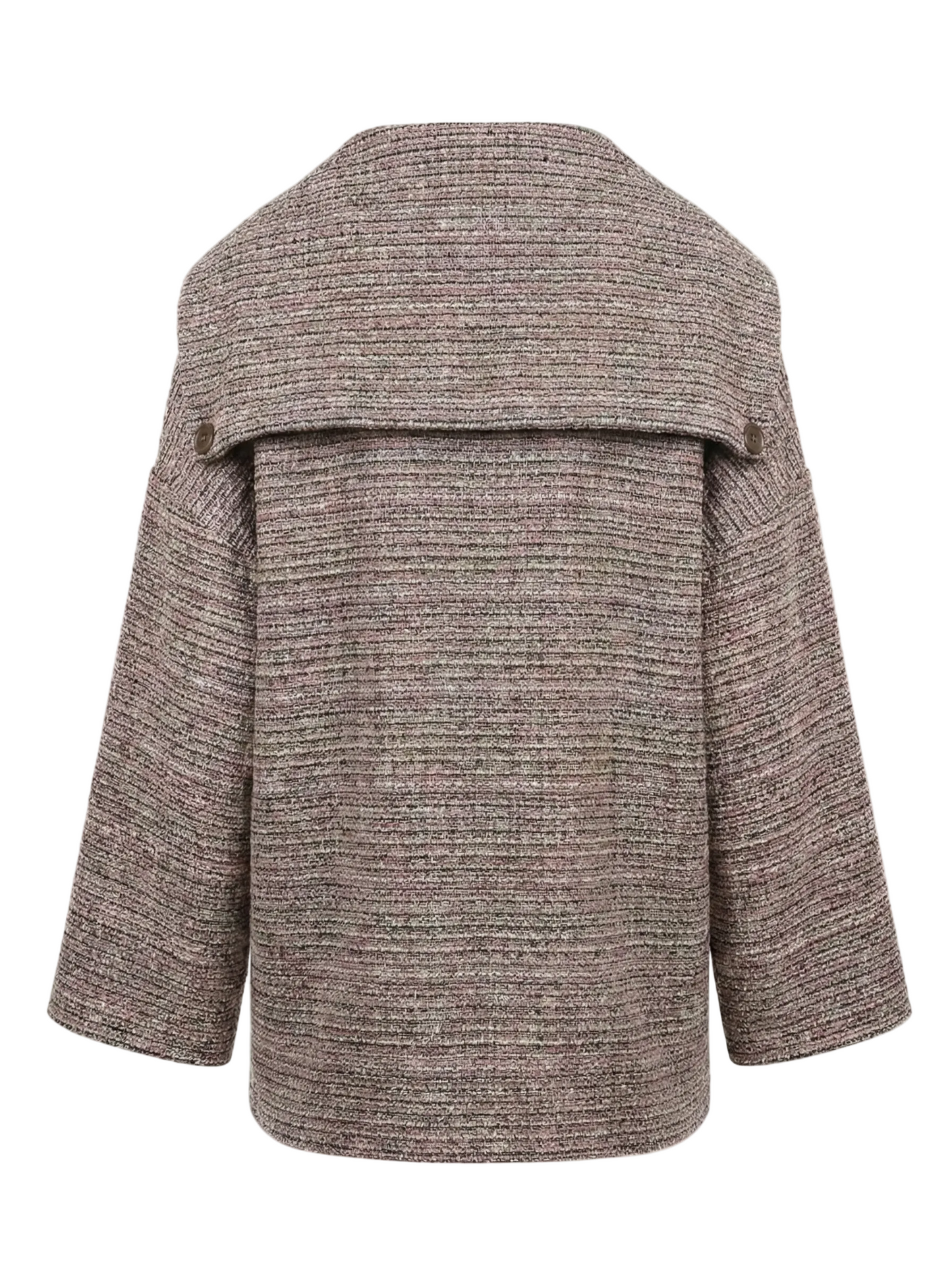 Textured Rosewood Jacket with Statement Collar