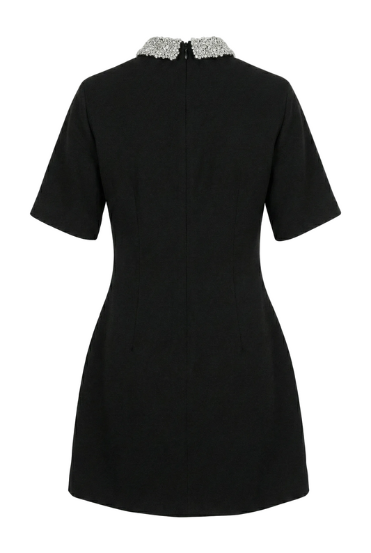 Embellished Collar Mini Dress