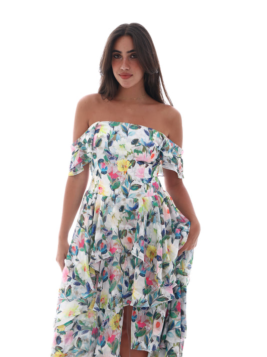 Rosa Sunset Bloom Dress