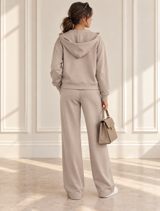 Verona Mushroom Taupe Hooded Three-Piece Set