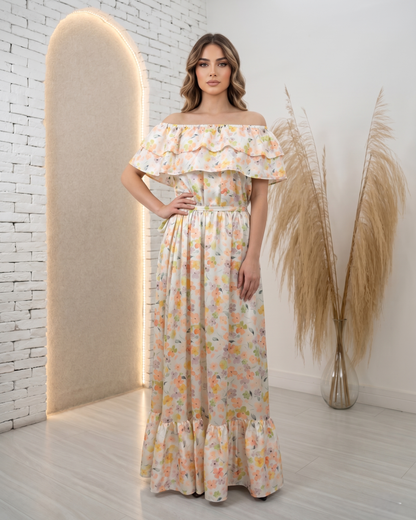 Floral Off-Shoulder Maxi Dress