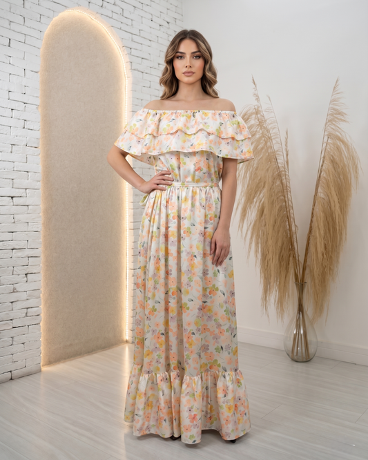 Floral Off-Shoulder Maxi Dress