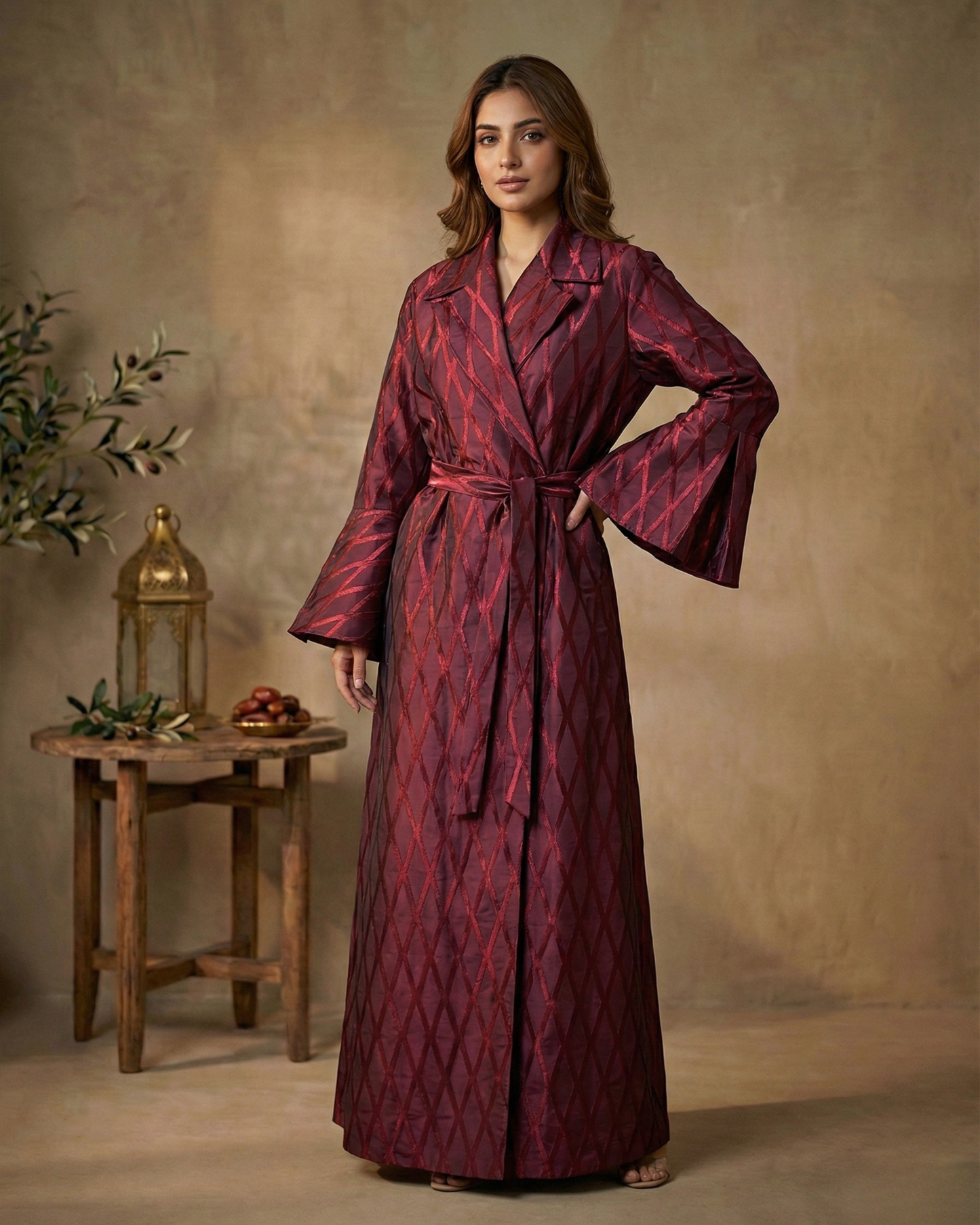 Crimson Dynasty Abaya