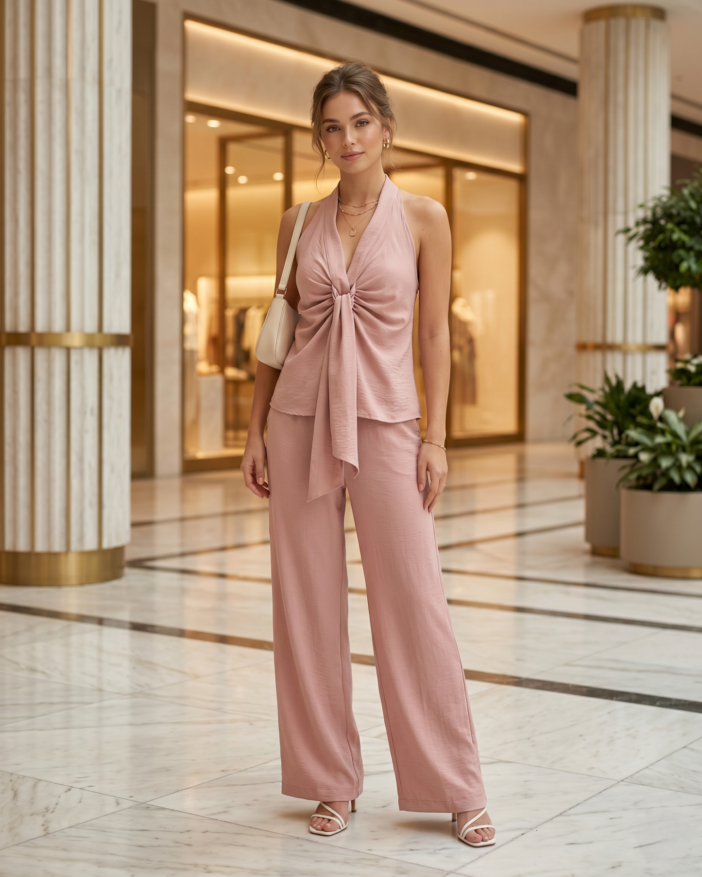 Blush Linen Blend Set