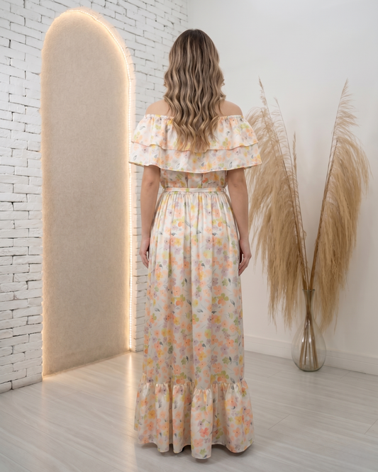 Floral Off-Shoulder Maxi Dress