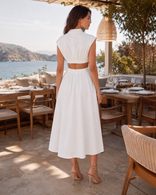 Draped Midi Dress