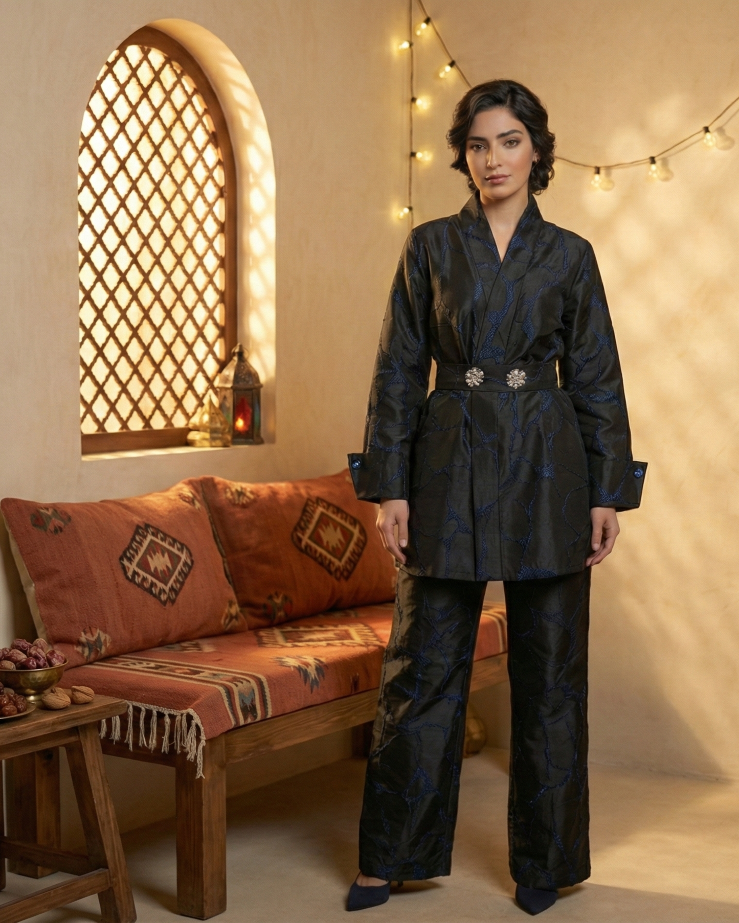 Midnight Jacquard Power Set