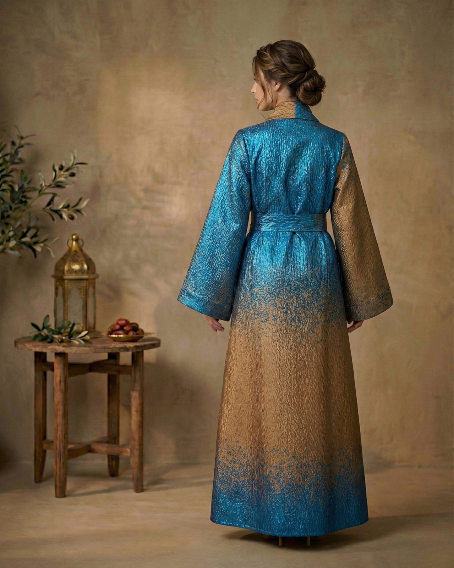 Sapphire Dusk Ombre Wrap Abaya