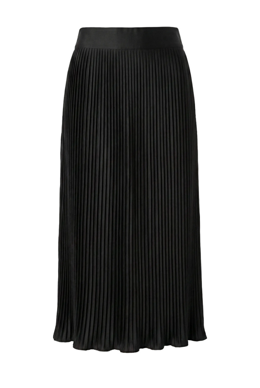 Black pleated skirt on a white background