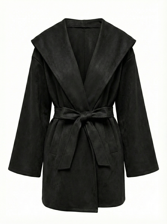 Luxe Hooded Belted Coat