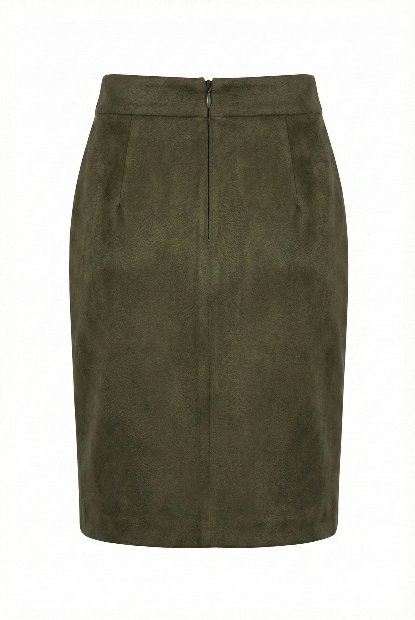 Luxe Olive Suede Skirt