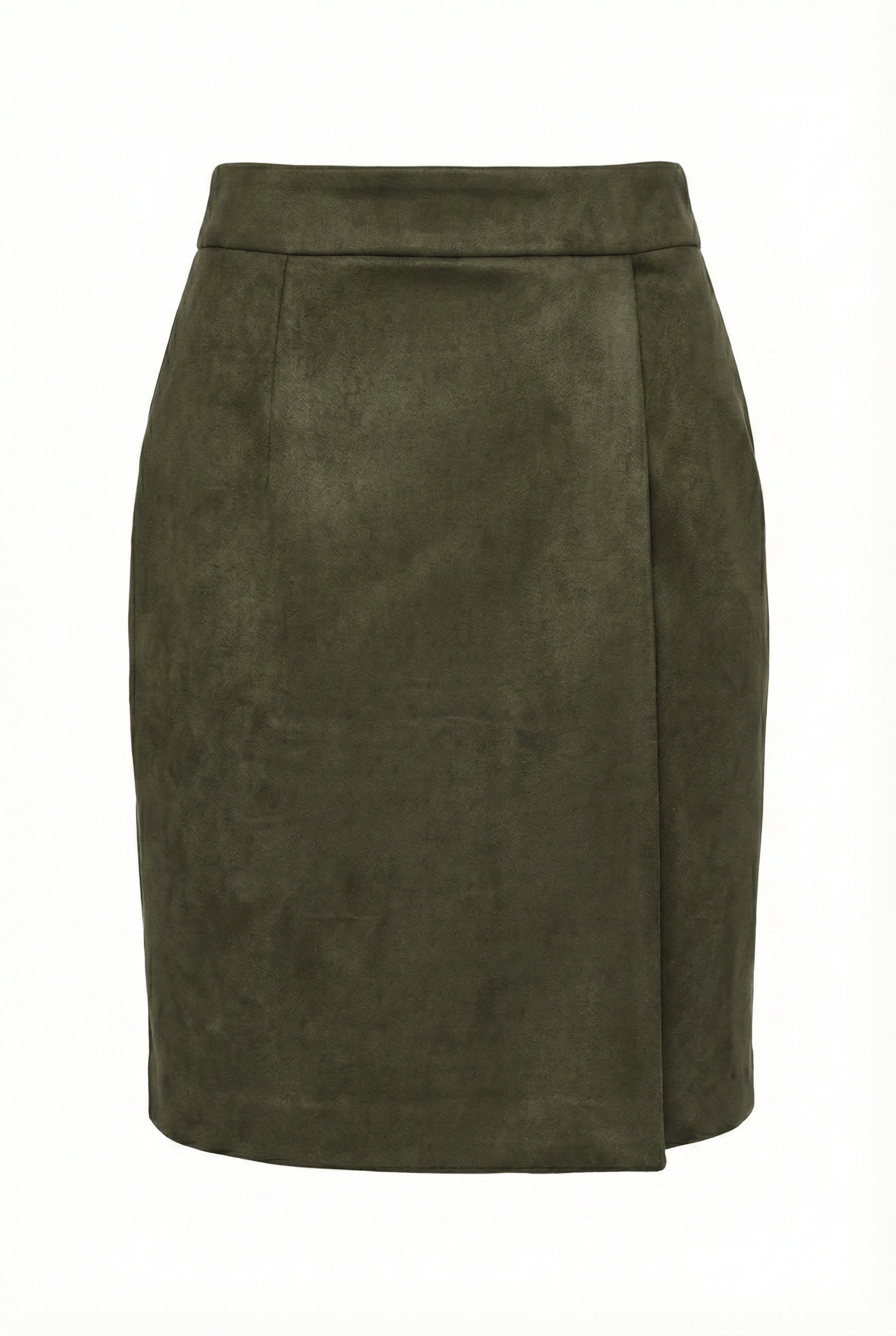 Luxe Olive Suede Skirt