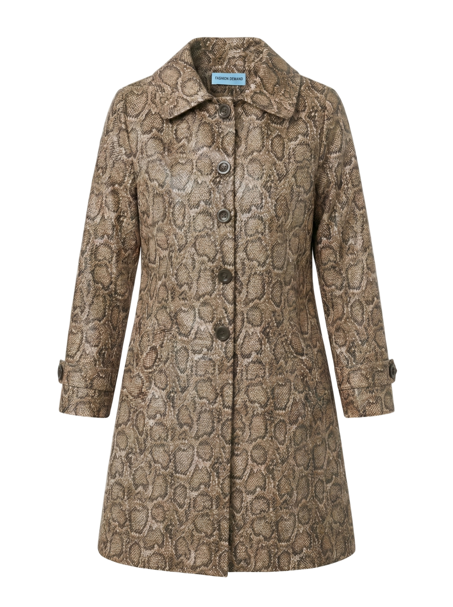 Patterned coat on a white background