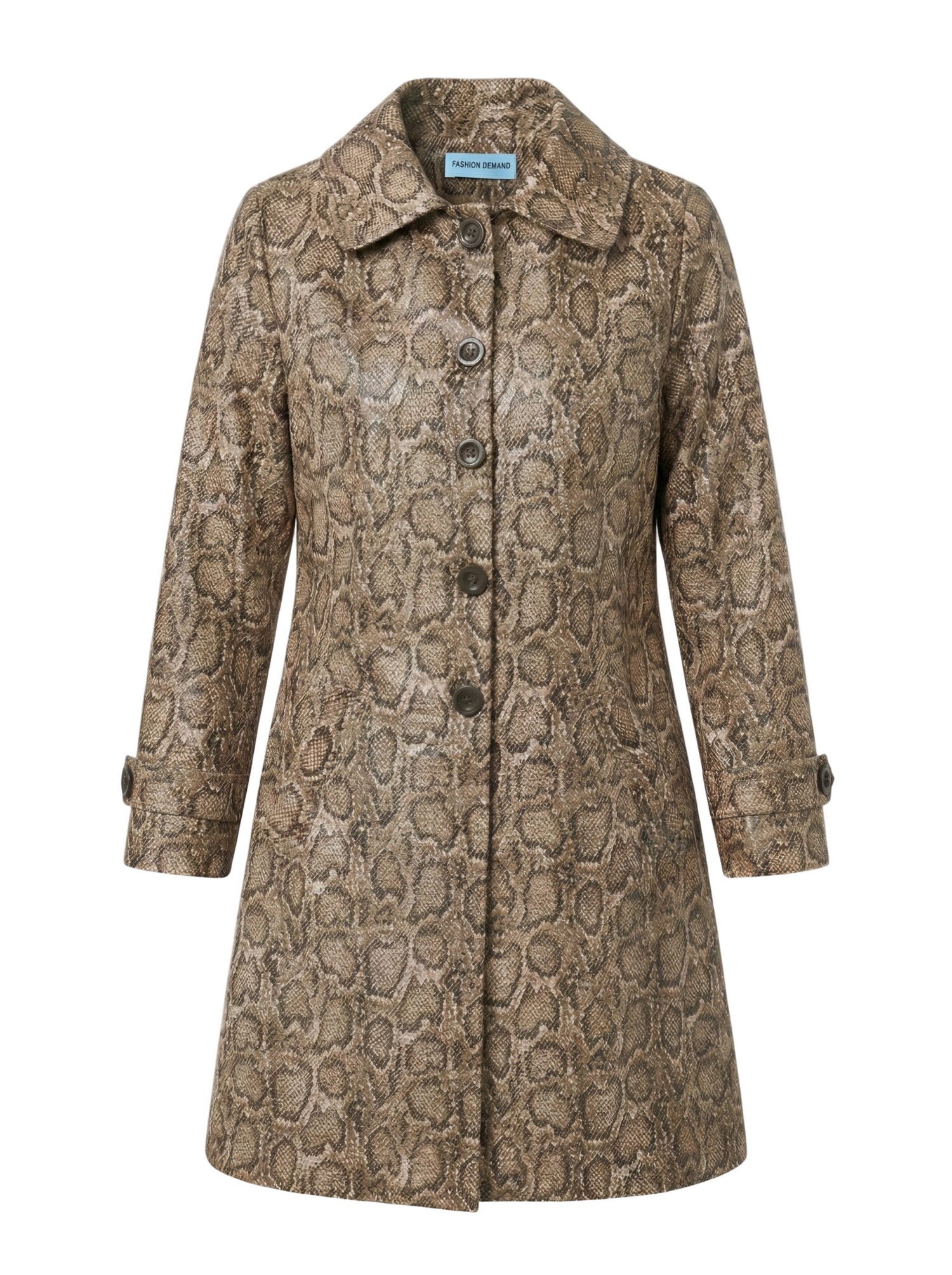 Patterned coat on a white background