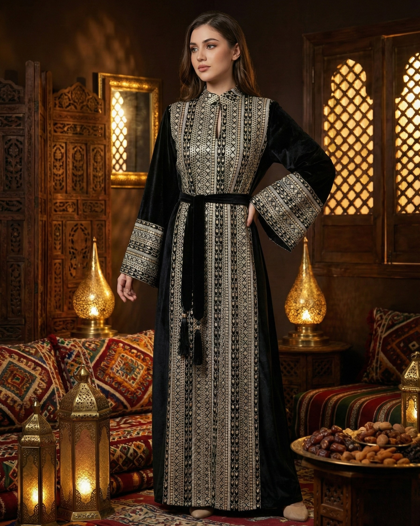 Royal Heritage Velvet Abaya