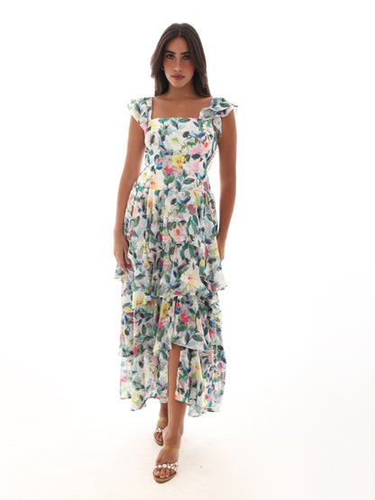 Rosa Sunset Bloom Dress