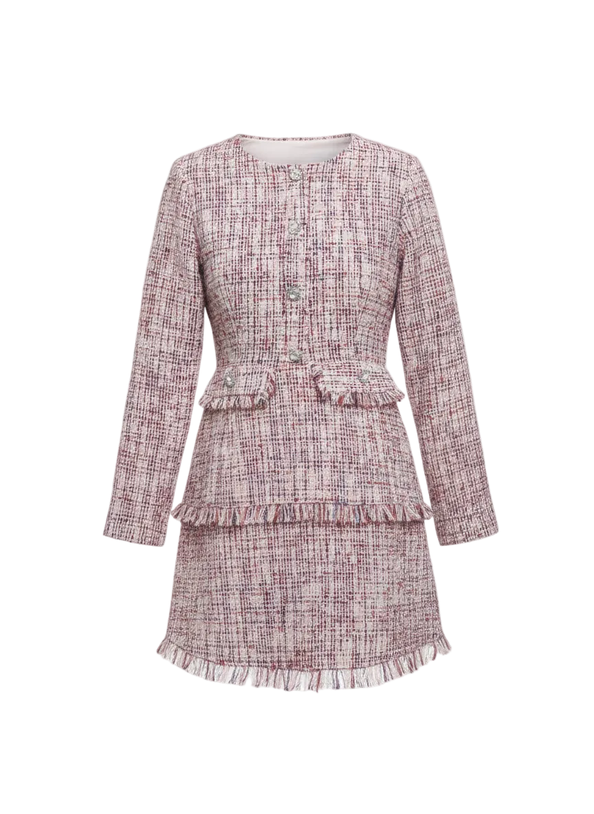Rose Tweed Tailored Dress