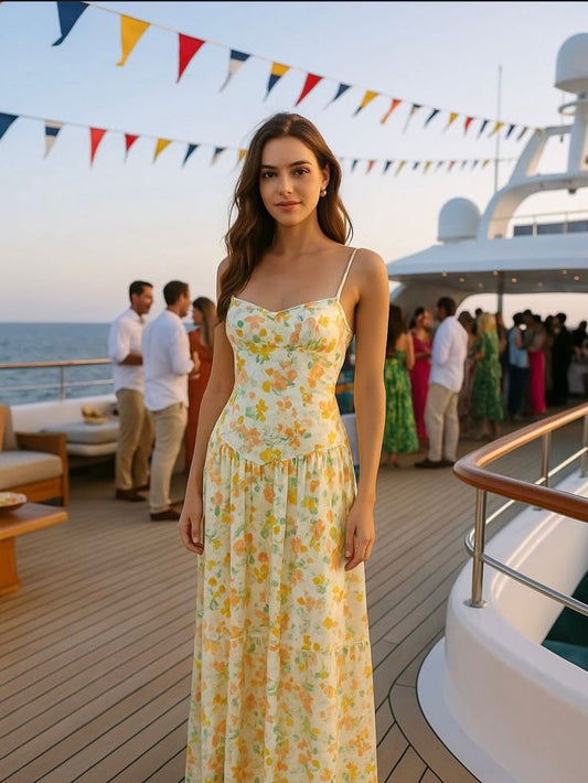 Golden Hour Floral Maxi