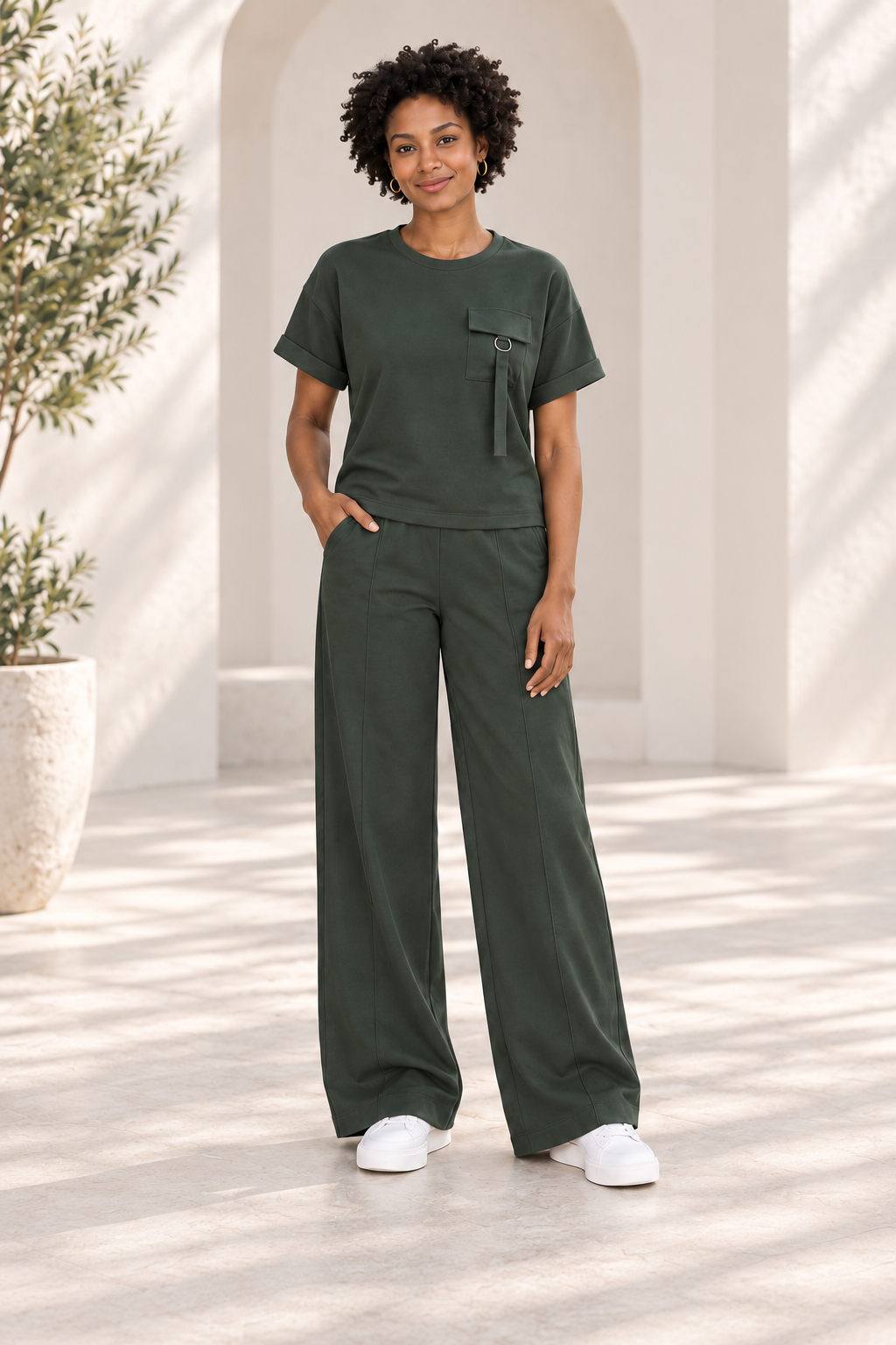 Verona Forest Green two-piece set
