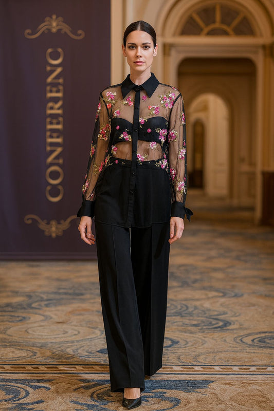 Midnight Bloom Sheer Ensemble